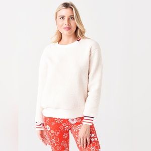 ☃️Krimson Klover Womens Teddy Pullover Size Medium Cream MSRP $139